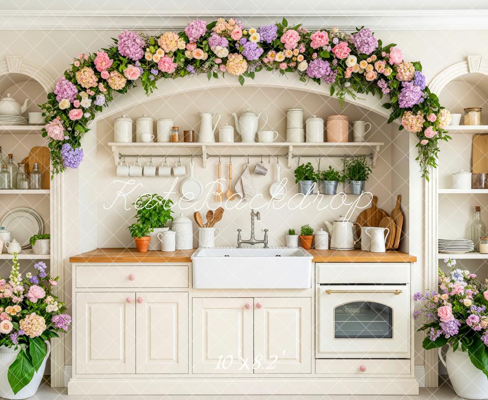 Kate Garland White Kitchen Shelves Backdrop Designed by Patty Robert - Image 6