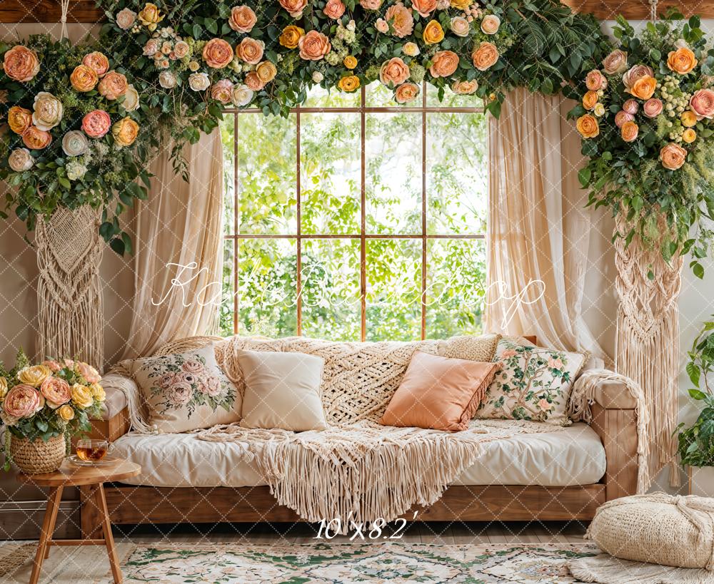 Kate Spring Garland Window Macrame Sofa Backdrop Designed by Emetselch - Image 6