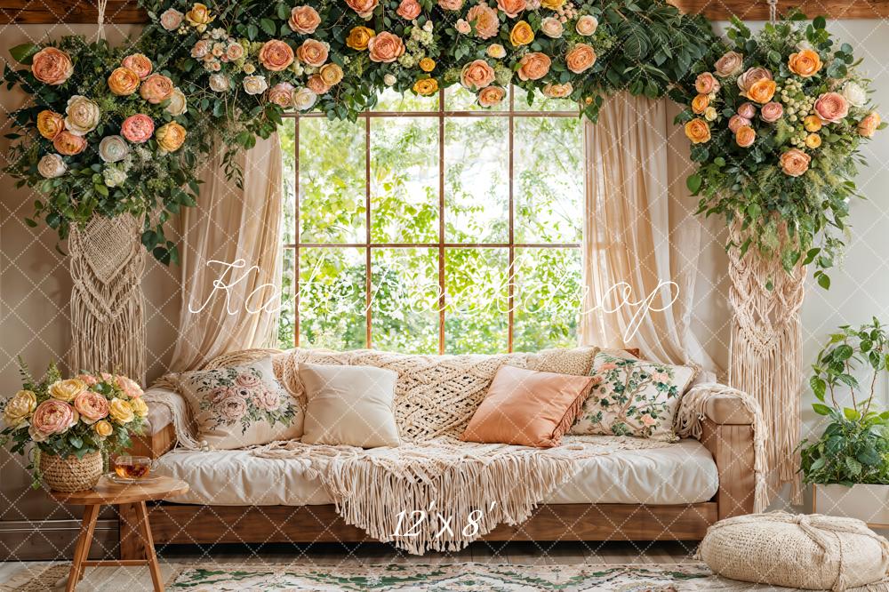 Kate Spring Garland Window Macrame Sofa Backdrop Designed by Emetselch - Image 8
