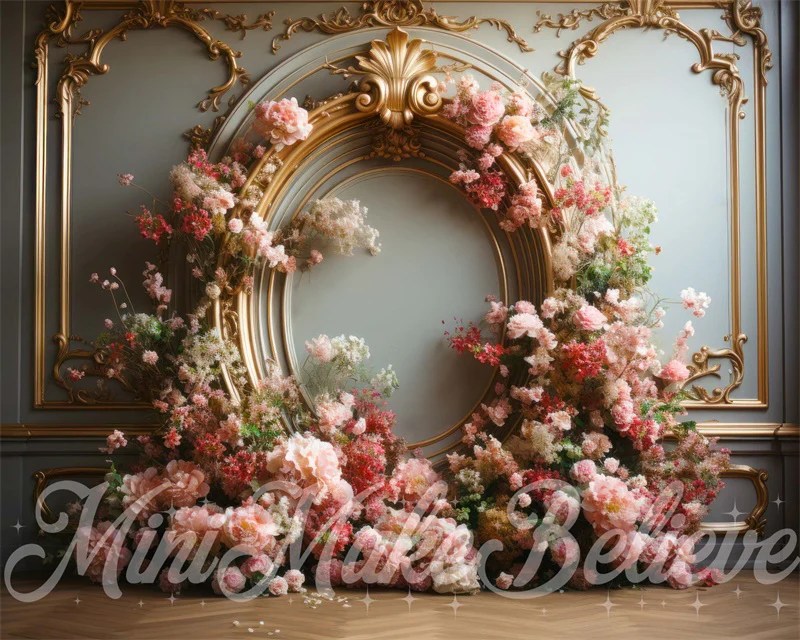 Kate Gender Reveal Flower Pink Backdrop Designed by Mini MakeBelieve - Image 3