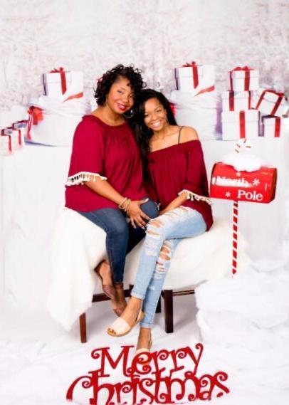 Kate Gift And Snow Tree Backdrop for Christmas Photography - Image 3
