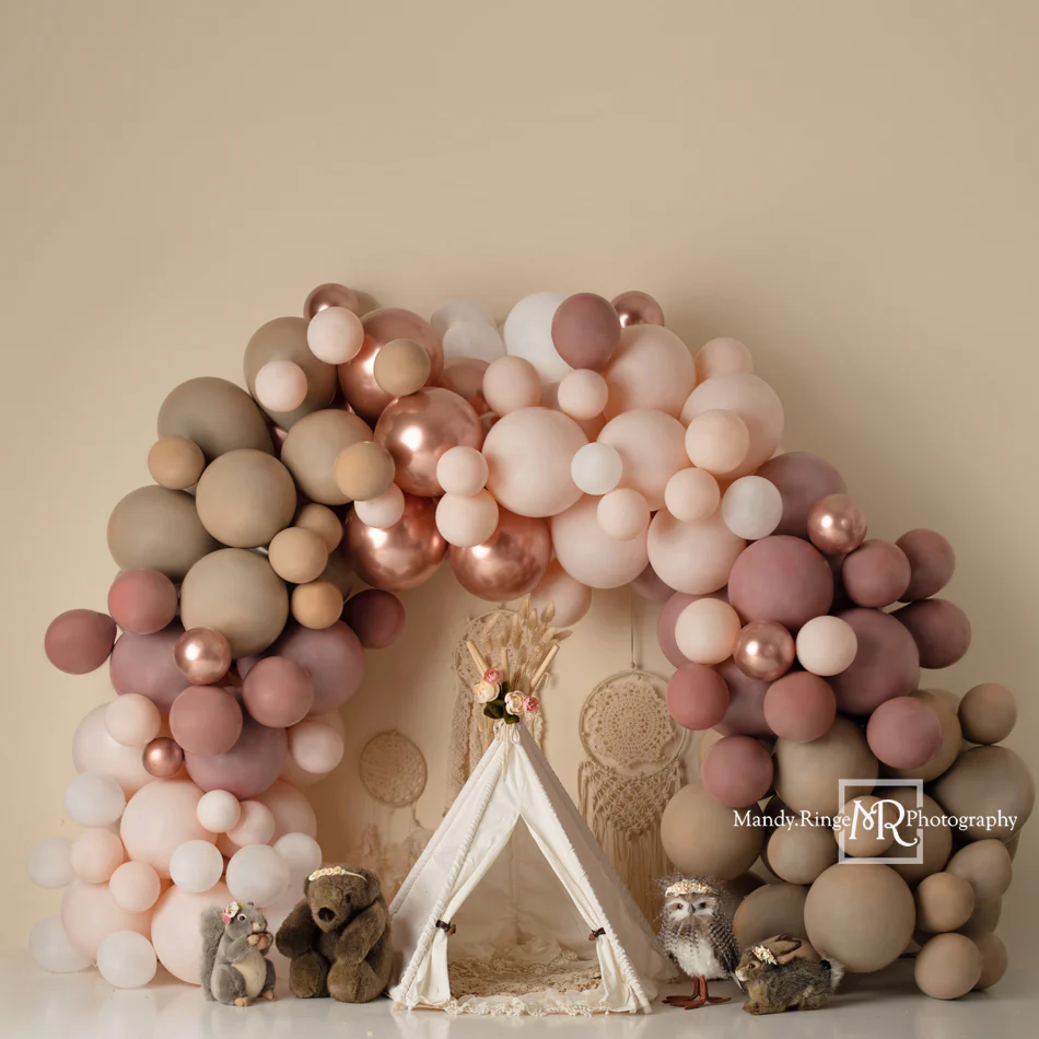 Kate Girly Boho Balloons Animals Backdrop Designed by Mandy Ringe Photography - Image 2