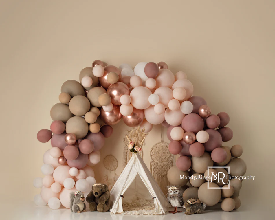 Kate Girly Boho Balloons Animals Backdrop Designed by Mandy Ringe Photography - Image 3