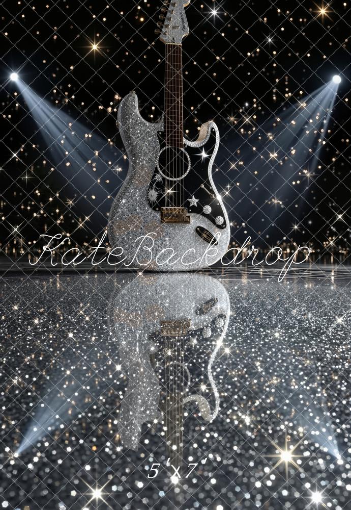 Kate Glitter Guitar Reflection Stage Lights Backdrop Designed by Emetselch