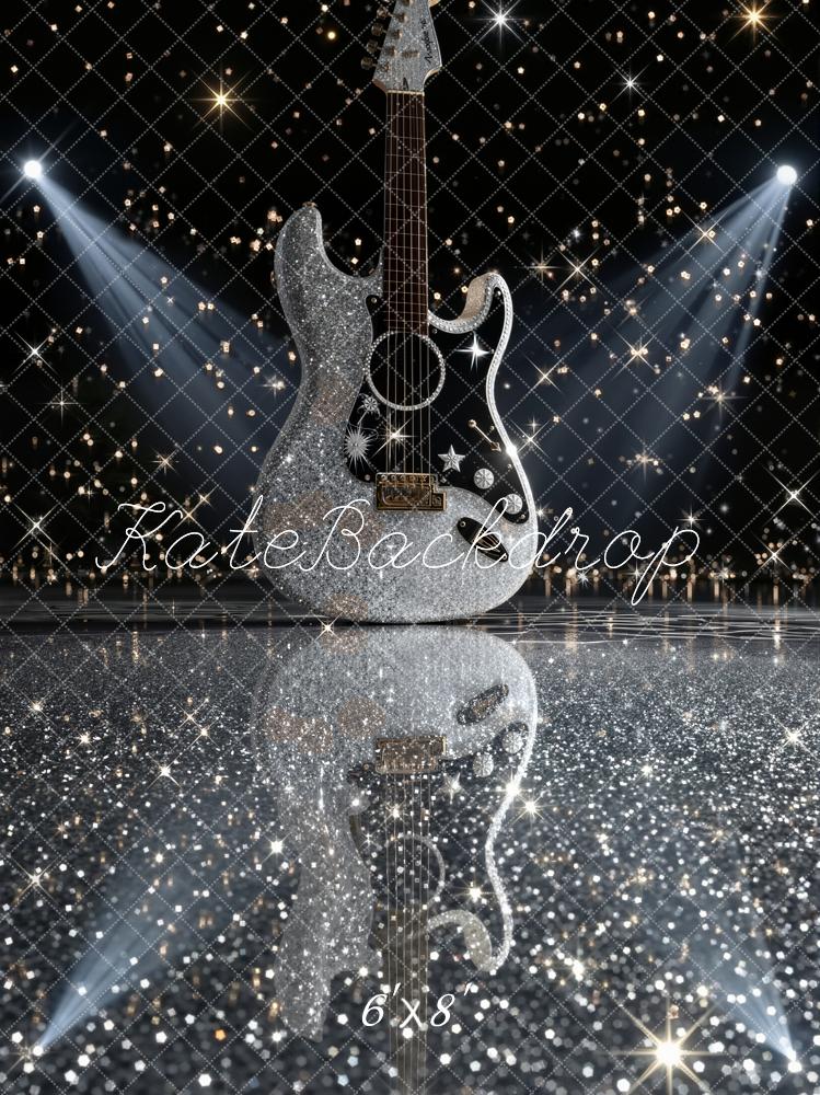 Kate Glitter Guitar Reflection Stage Lights Backdrop Designed by Emetselch - Image 3