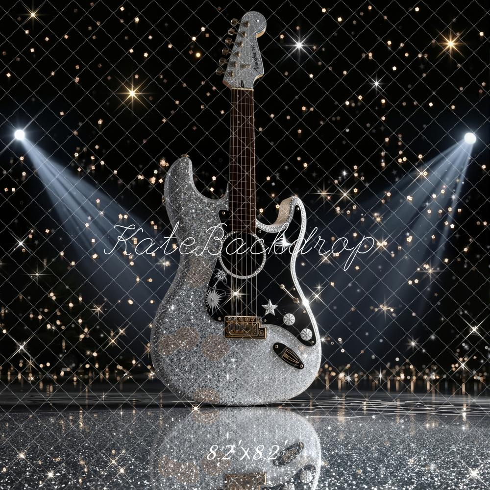 Kate Glitter Guitar Reflection Stage Lights Backdrop Designed by Emetselch - Image 5
