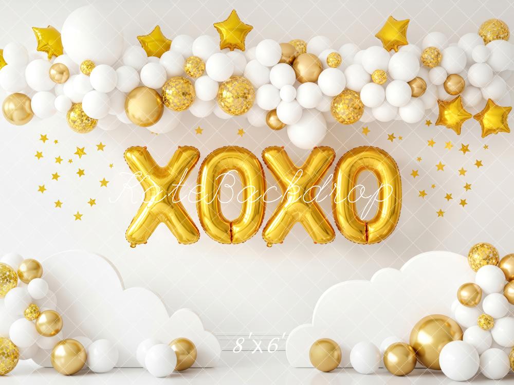 Kate Gold Balloon Letters Star Garland Backdrop Designed by Patty Robert - Image 3