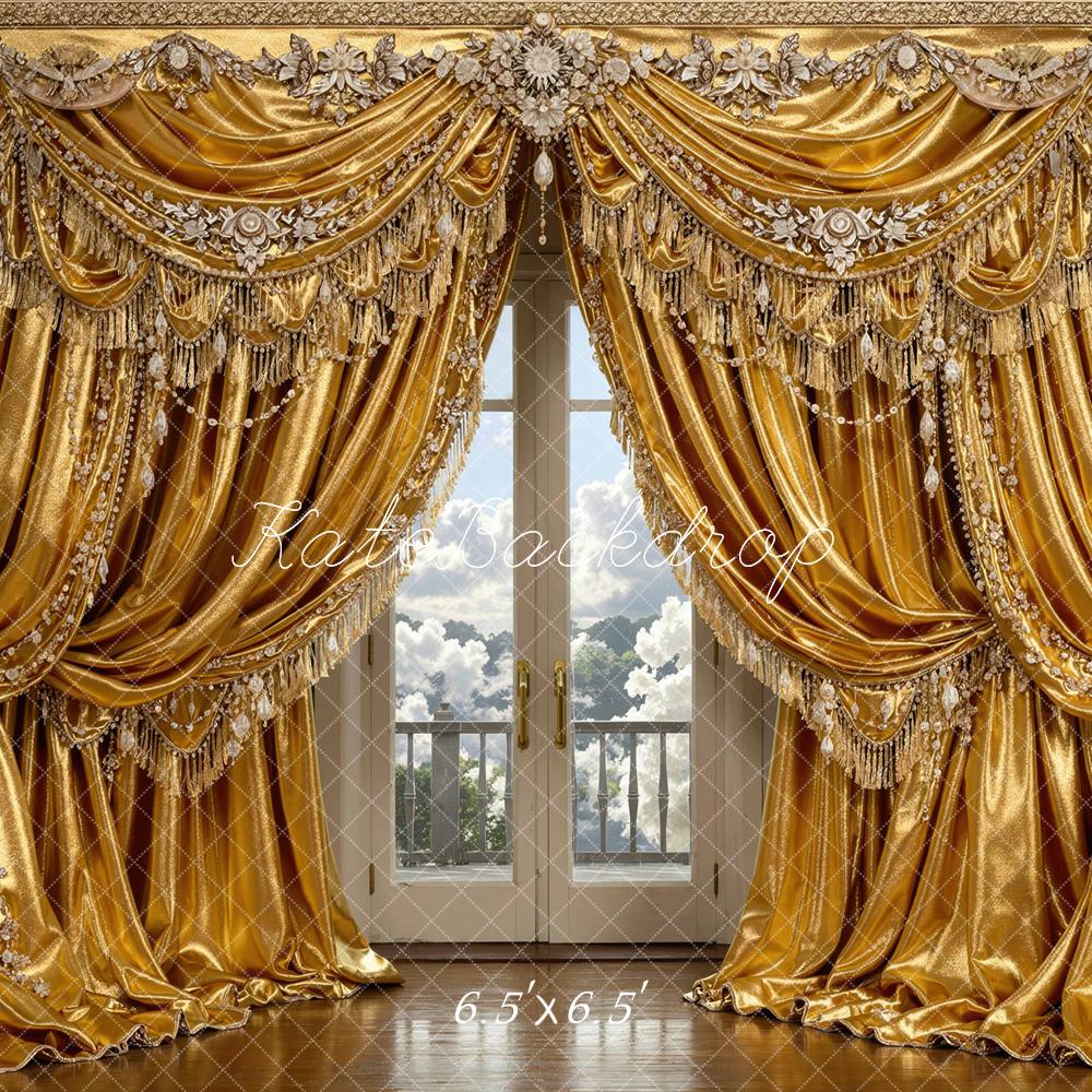 Kate Gold Curtains Balcony Backdrop Designed by Mini MakeBelieve - Image 2