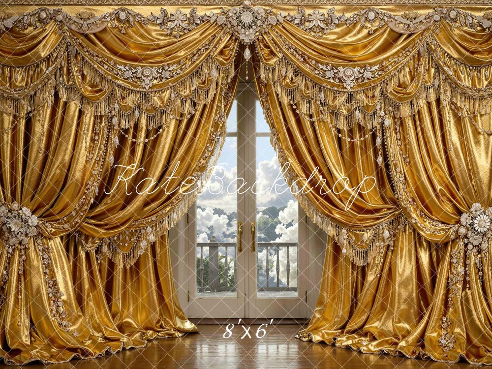 Kate Gold Curtains Balcony Backdrop Designed by Mini MakeBelieve - Image 3