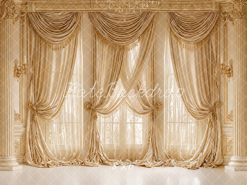 Kate Gold Curtains Elegant Columns Backdrop Designed by Emetselch - Image 3