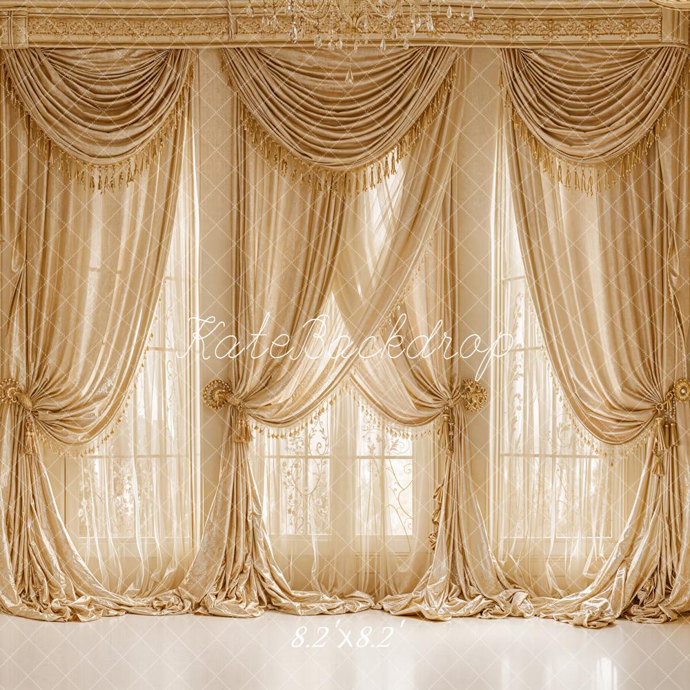 Kate Gold Curtains Elegant Columns Backdrop Designed by Emetselch - Image 5