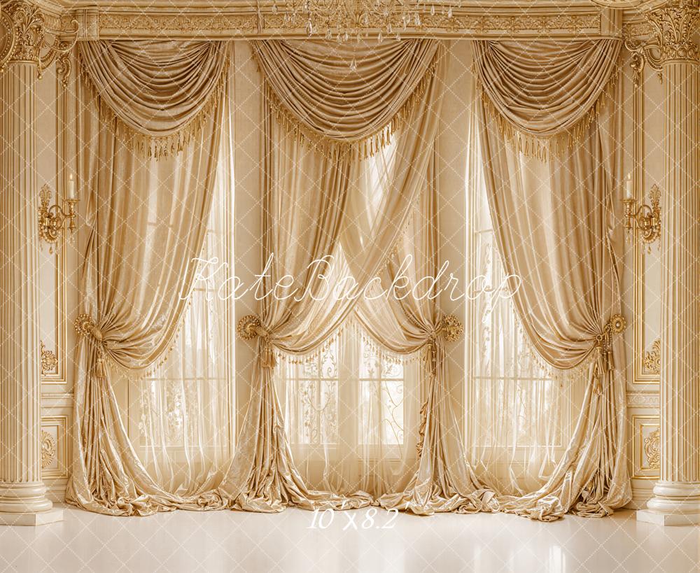 Kate Gold Curtains Elegant Columns Backdrop Designed by Emetselch - Image 6