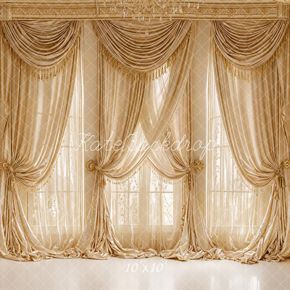 Kate Gold Curtains Elegant Columns Backdrop Designed by Emetselch - Image 7