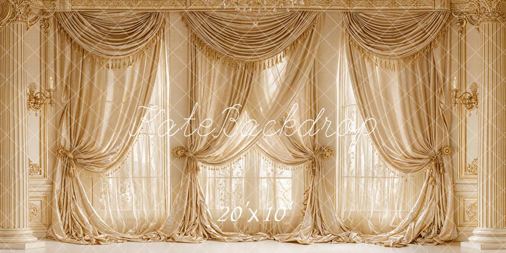 Kate Gold Curtains Elegant Columns Backdrop Designed by Emetselch - Image 8