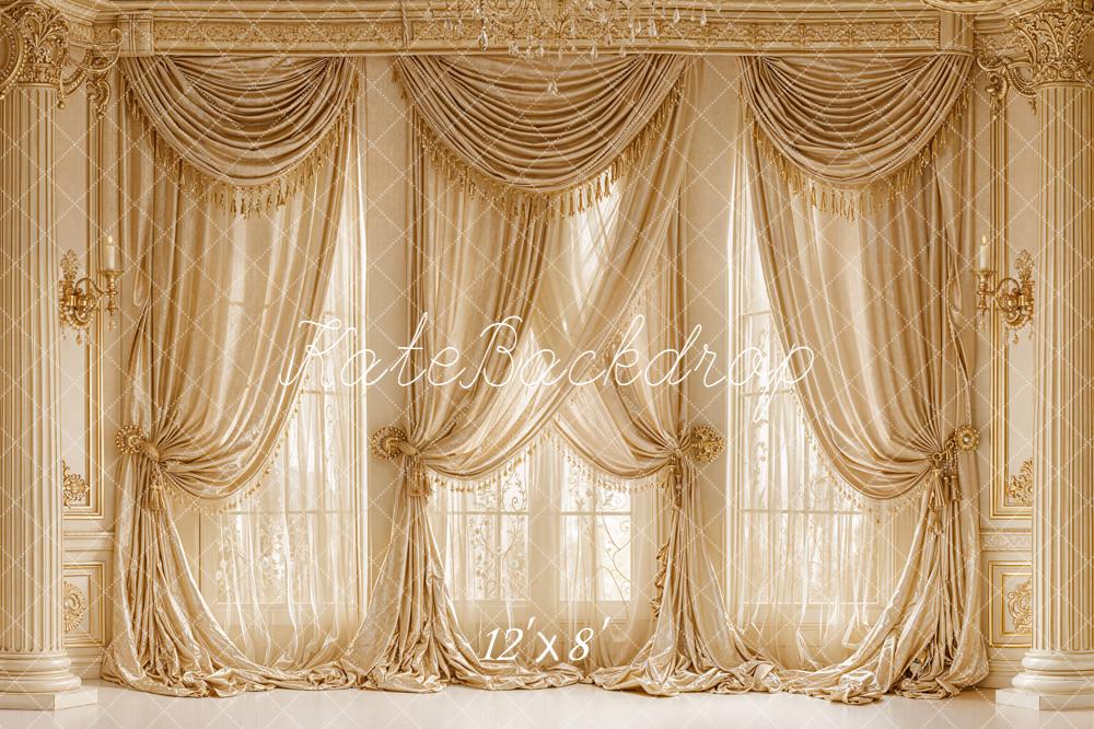 Kate Gold Curtains Elegant Columns Backdrop Designed by Emetselch - Image 9
