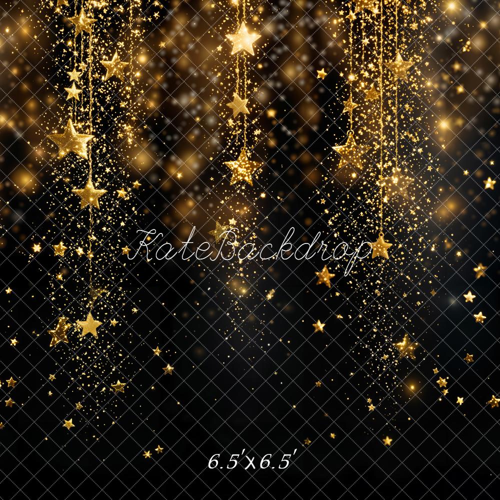 Kate Gold Glitter Stars Sparkle Backdrop Designed by Kate Image - Image 2