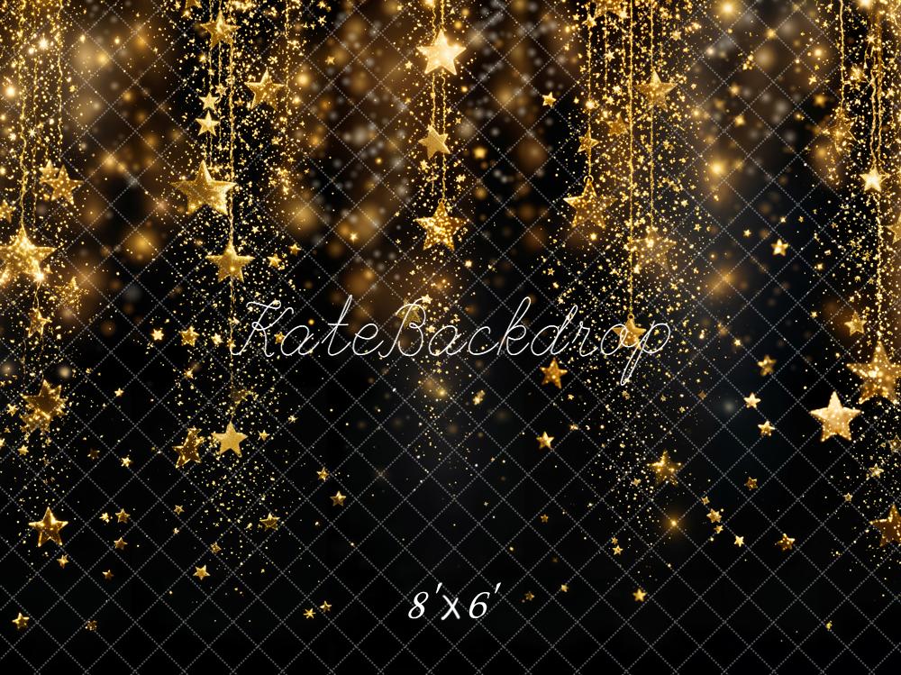 Kate Gold Glitter Stars Sparkle Backdrop Designed by Kate Image - Image 3