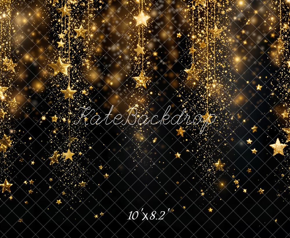 Kate Gold Glitter Stars Sparkle Backdrop Designed by Kate Image - Image 6