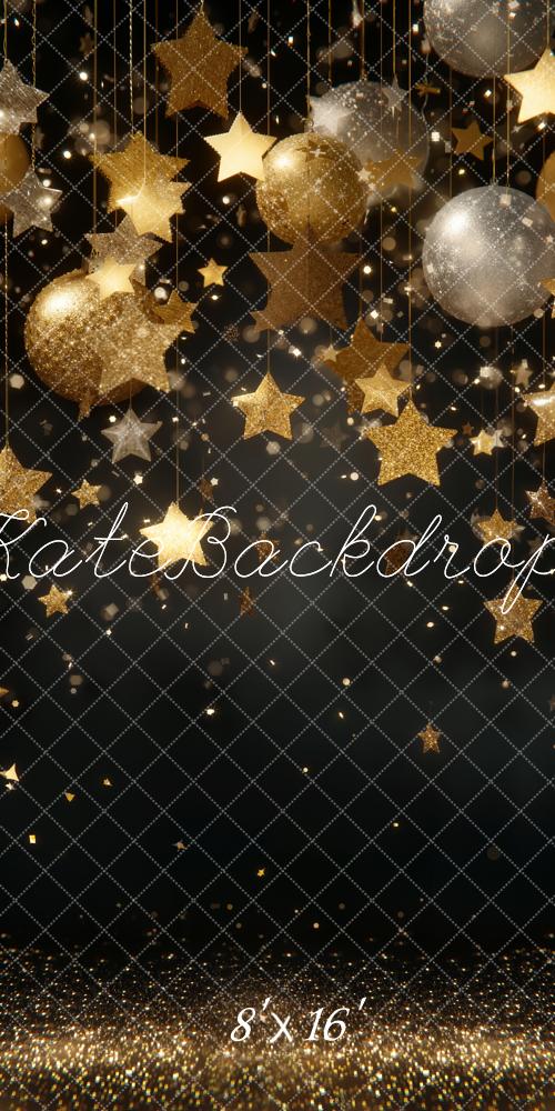 Kate Gold Stars Baubles Glitter Backdrop Designed by Emstselch - Image 10