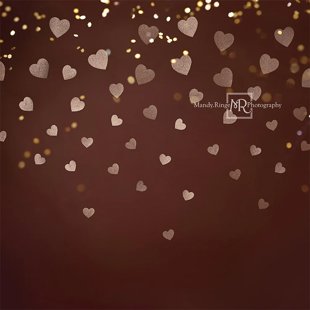 Kate Gold Valentine Glitter Heart Backdrop Designed by Mandy Ringe Photography - Image 3