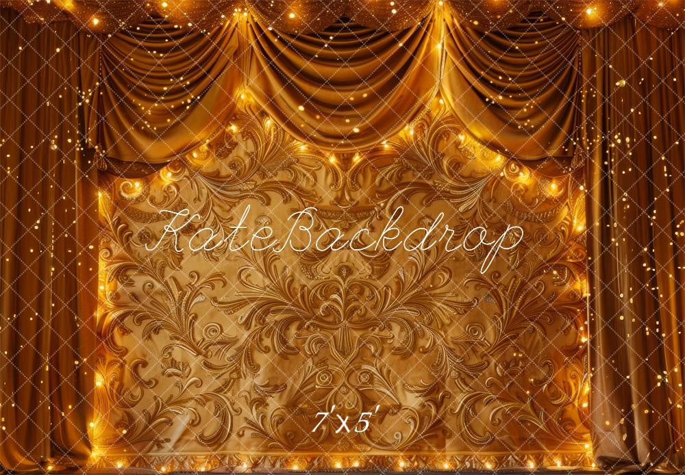Kate Golden Curtain Carved Wall Backdrop Designed by Mini MakeBelieve - Image 2