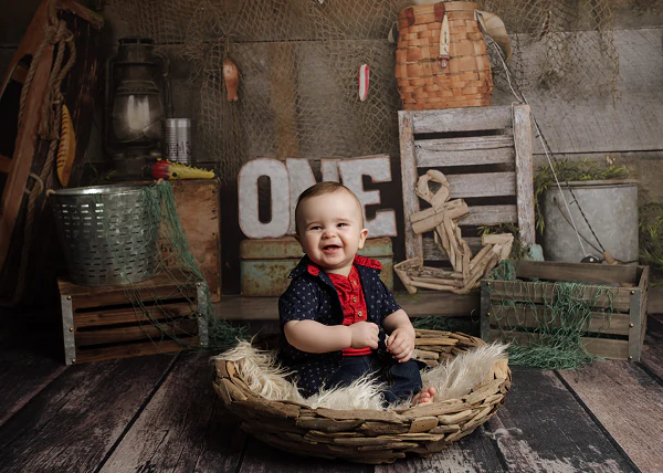 Kate Gone Fishing First Birthday Backdrop Designed by Arica Kirby - Image 3