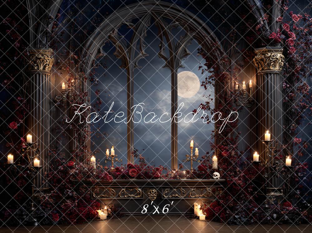 Kate Gothic Castle Window Candles Roses Backdrop Designed by Ashley Paul - Image 3