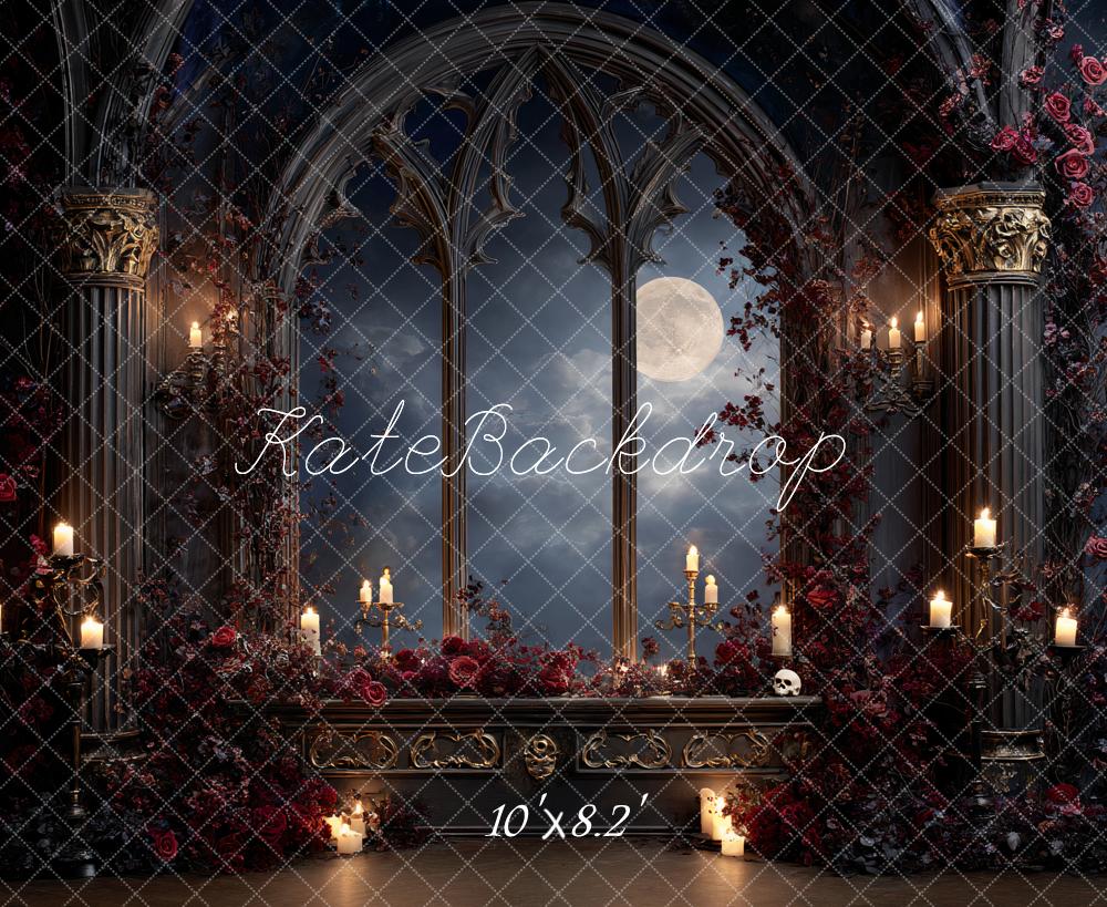 Kate Gothic Castle Window Candles Roses Backdrop Designed by Ashley Paul - Image 6