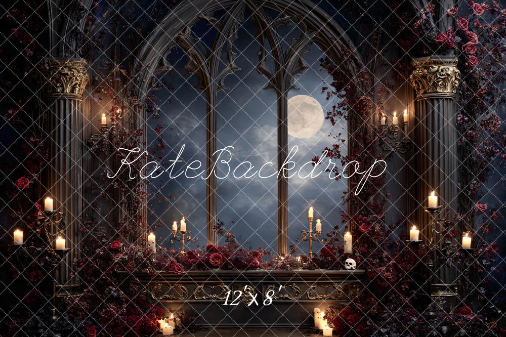 Kate Gothic Castle Window Candles Roses Backdrop Designed by Ashley Paul - Image 8