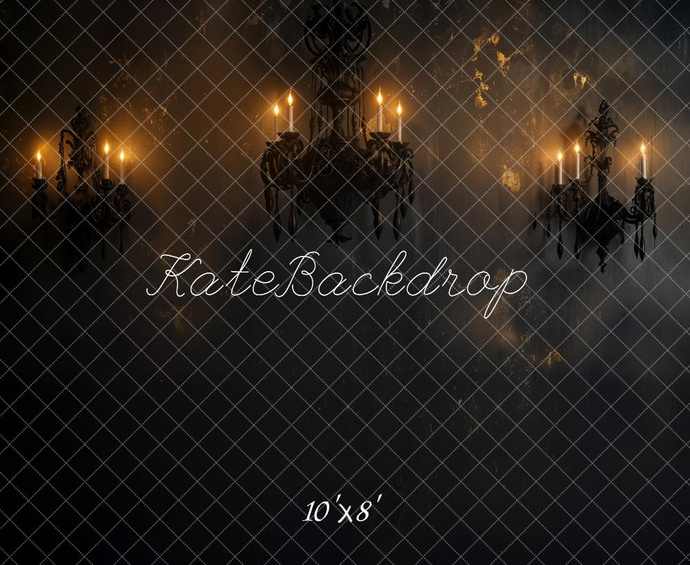 Kate Gothic Chandeliers Vintage Wall Fleece Backdrop Designed by Emetselch - Image 3