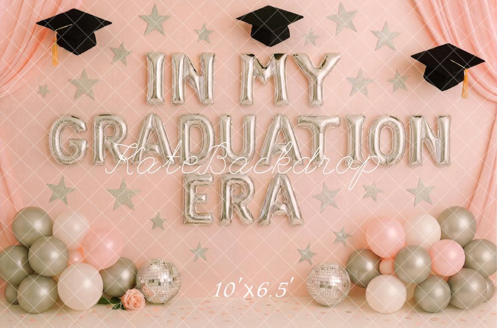 Kate Graduation Balloon Stars Pink Backdrop Designed by Patty Robert - Image 4