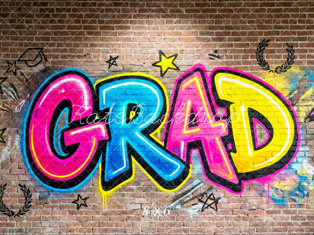 Kate Graduation Graffiti Brick Wall Backdrop Designed by Patty Robert - Image 3