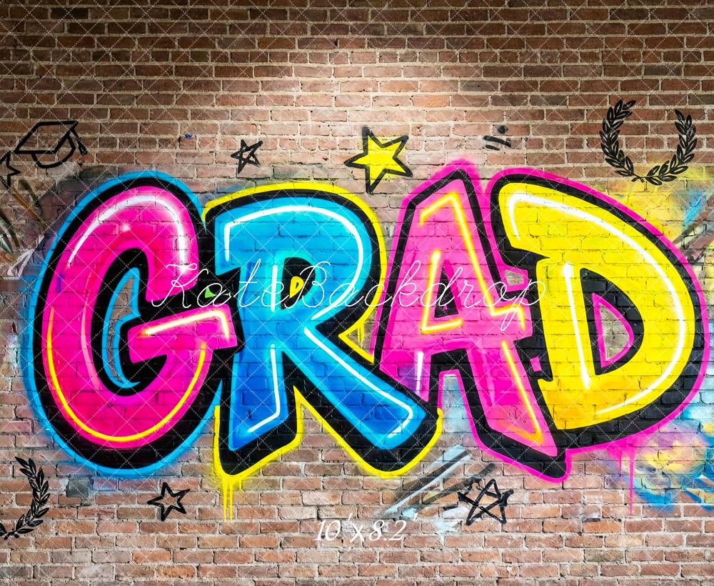 Kate Graduation Graffiti Brick Wall Backdrop Designed by Patty Robert - Image 6