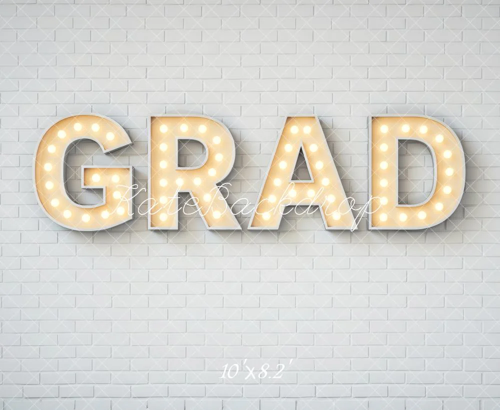 Kate Graduation Marquee Letters White Brick Backdrop Designed by Mini MakeBelieve - Image 6