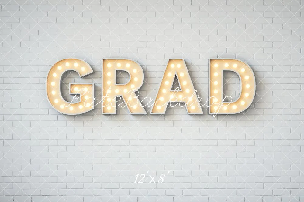 Kate Graduation Marquee Letters White Brick Backdrop Designed by Mini MakeBelieve - Image 8