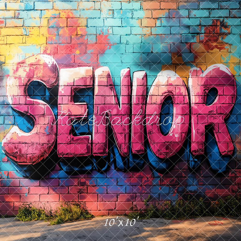 Kate Graduation Senior Graffiti Brick Wall Backdrop Designed by Emetselch - Image 5