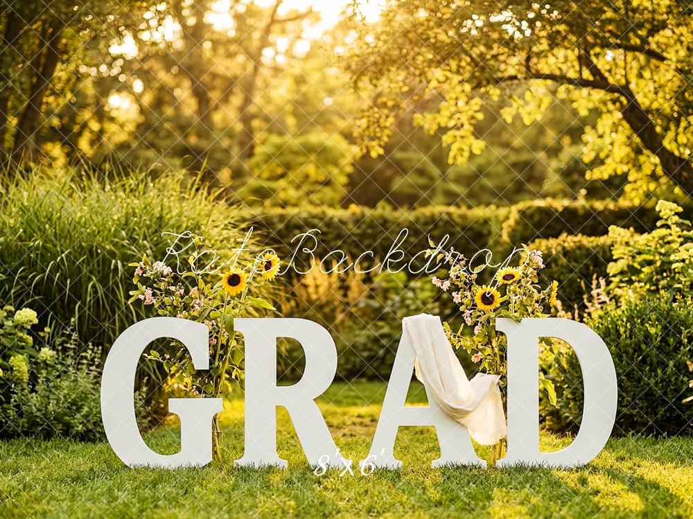 Kate Graduation Sunflowers Garden Backdrop Designed by Patty Robert - Image 3