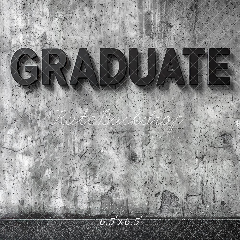 Kate Graduation Vintage Gray Cement Wall Backdrop Designed by Mini MakeBelieve - Image 2