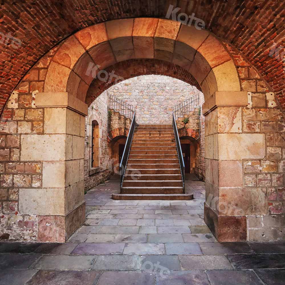 Kate Grand Staircase Vintage Architecture House Backdrop - Image 2