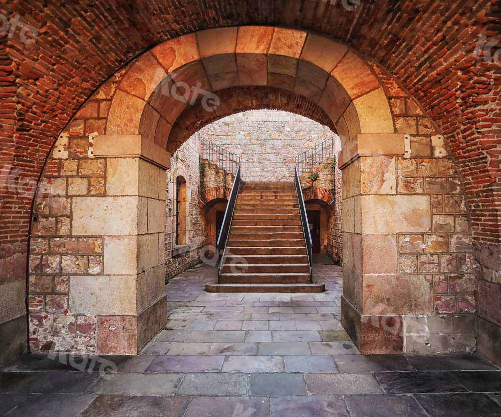 Kate Grand Staircase Vintage Architecture House Backdrop - Image 3