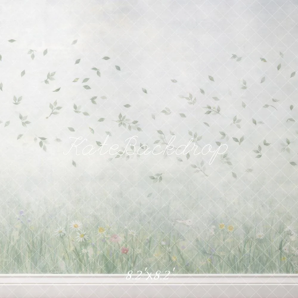 Kate Grass Wildflowers Floating Leaves Backdrop Designed by Mini MakeBelieve - Image 5