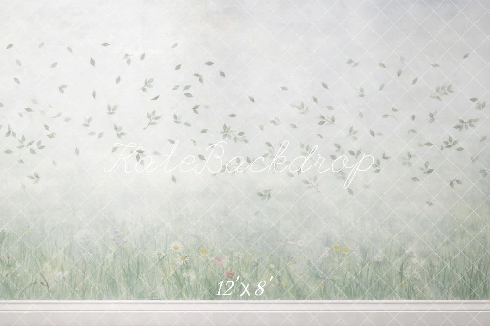 Kate Grass Wildflowers Floating Leaves Backdrop Designed by Mini MakeBelieve - Image 8