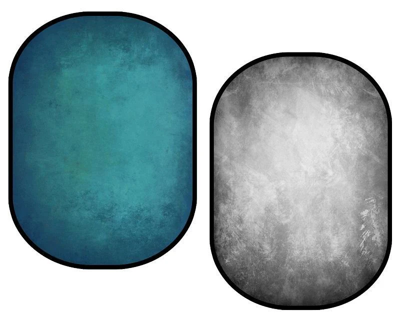 Kate Gray Abstract Texture/ Blue Green Abstract Texture Collapsible Backdrop Photography 5X6.5ft(1.5x2m) - Image 3