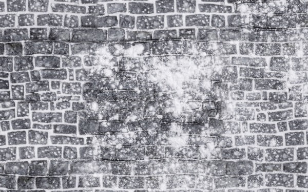 Kate Gray Snow Cobblestone Ground Rubber Floor Mat designed by Mini MakeBelieve - Image 2