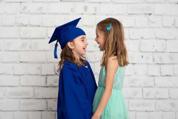 Kate Gray White Brick Wall Graduation Backdrop Studio - Image 3