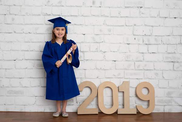 Kate Gray White Brick Wall Graduation Backdrop Studio - Image 5