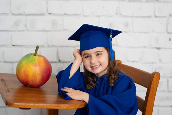 Kate Gray White Brick Wall Graduation Backdrop Studio - Image 9