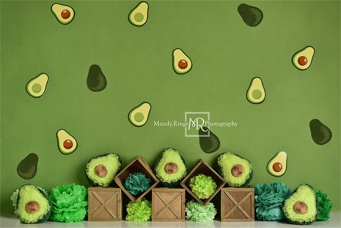 Kate Green Avocado Party Children Summer Backdrop Designed By Mandy Ringe Photography - Image 2