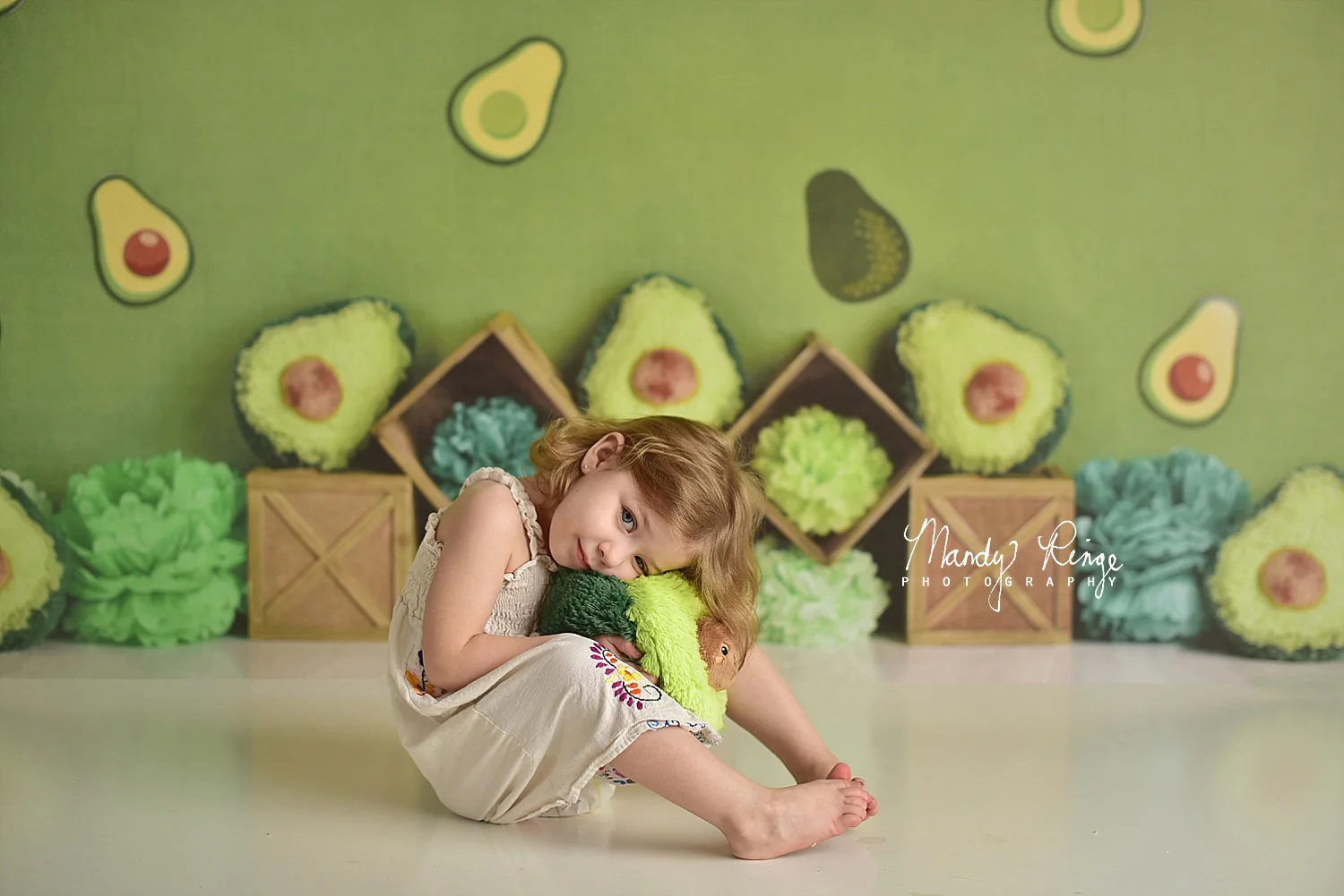 Kate Green Avocado Party Children Summer Backdrop Designed By Mandy Ringe Photography - Image 3