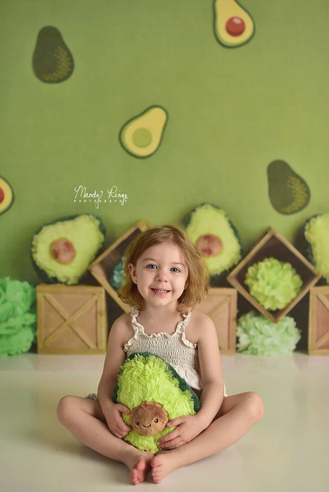 Kate Green Avocado Party Children Summer Backdrop Designed By Mandy Ringe Photography - Image 4